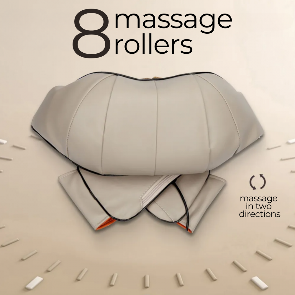 3D Shiatsu Back, Shoulder, and Neck Massager ZENET-757 - Beige